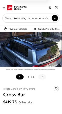 Toyota Genuine Cross Bar PT(contact info removed)5