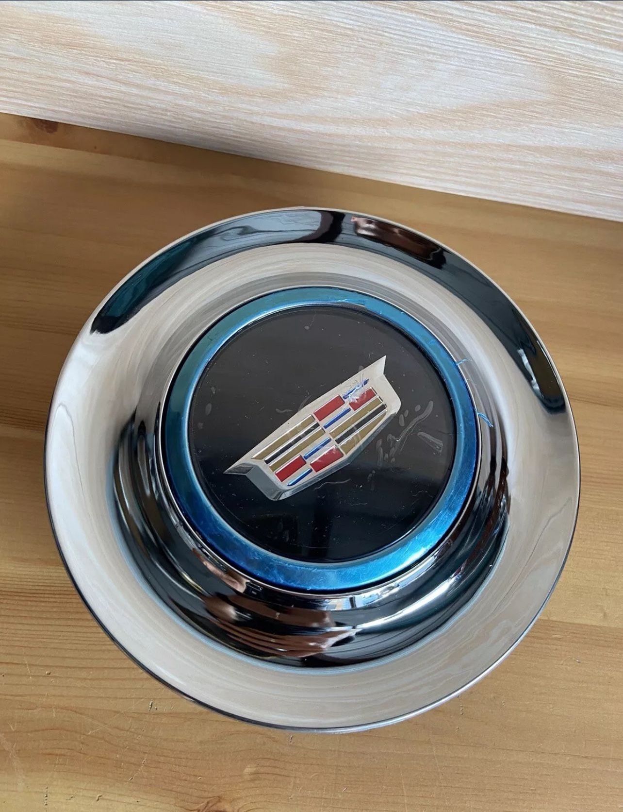 Chrome Floating Center Caps For Cadillac XL Hubcap Rim Emblem