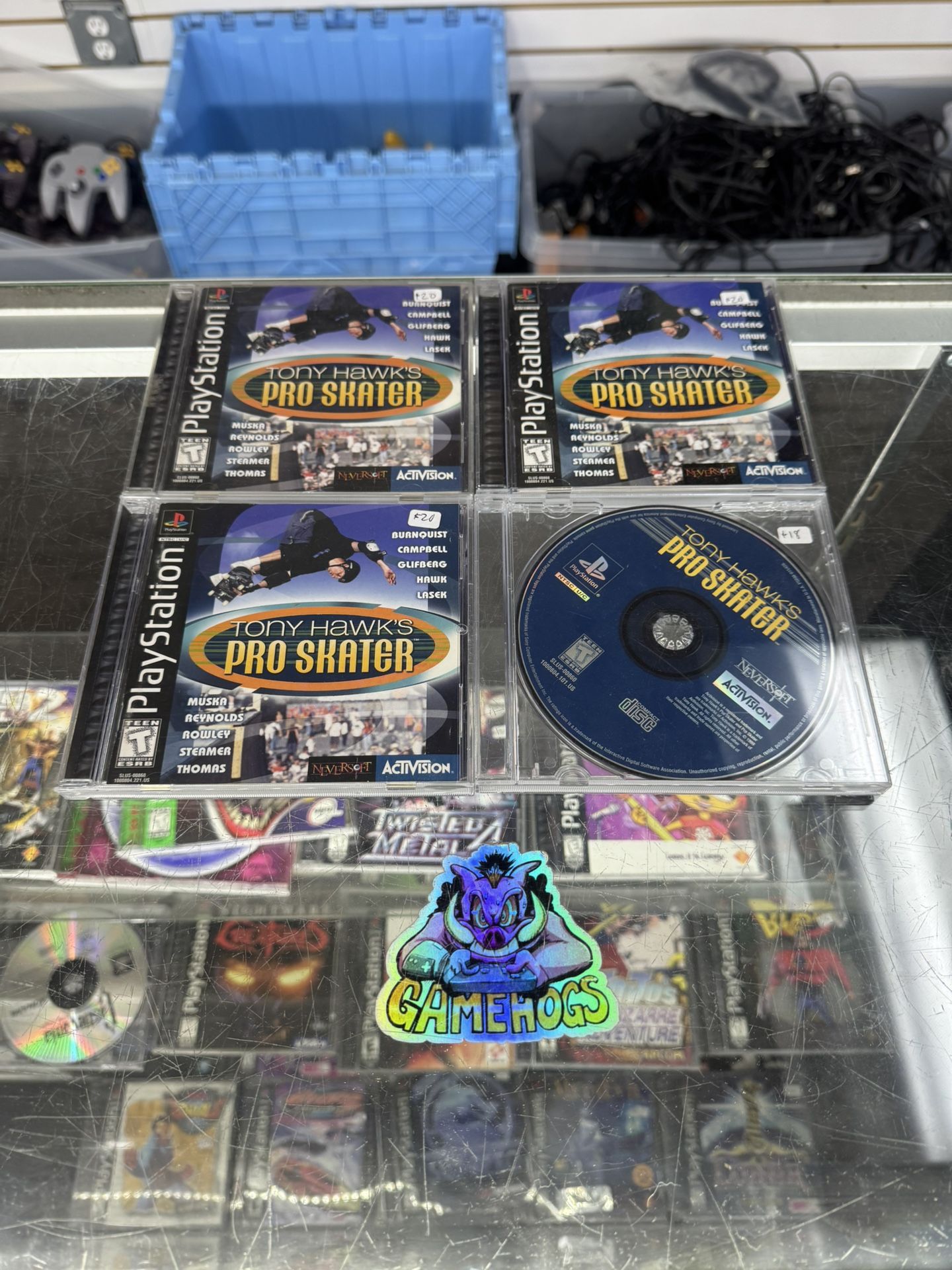 Tony Hawk Pro Skater Ps1 $18-$20 Each Gamehogs 11am-7pm