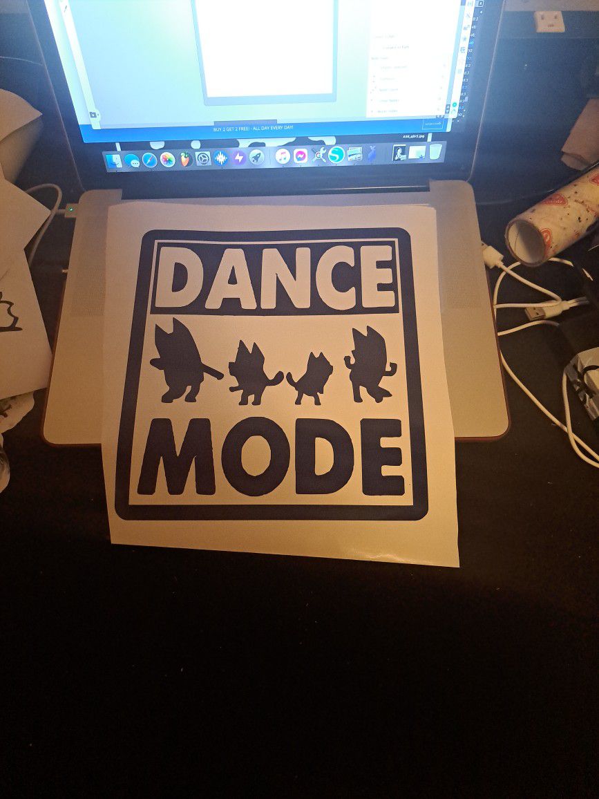 Dance Mode Sticker Bluey 