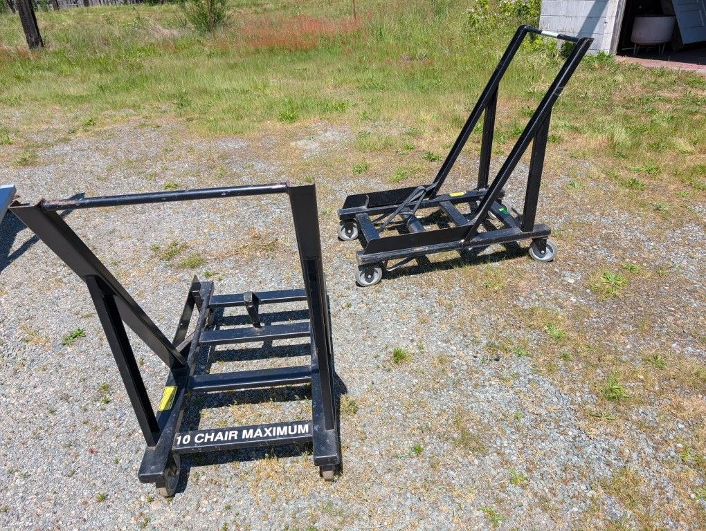 2-10 CHAIR CARTS..HEAVY DUTY W/5" CASTORS