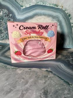 Pink Cream Roll Squishy – With Box