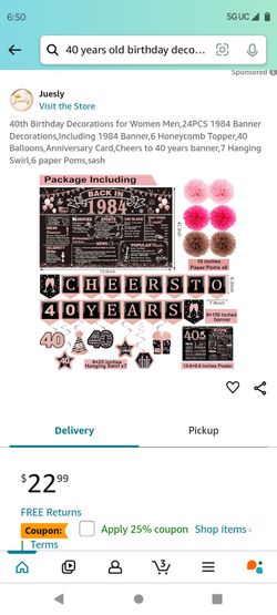 Birthday Decorations 40 Years