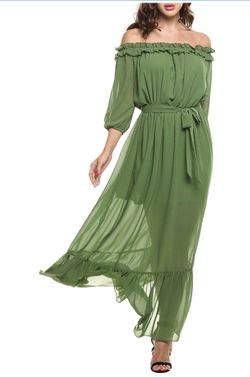 Off shoulder green size large