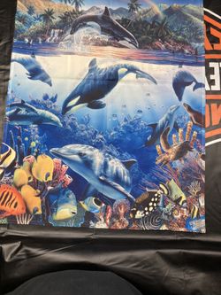 Whale And Dolphin Flag