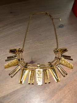 Gold-Tone Statement Bib Necklace