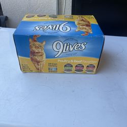 9 Lives. Cat Food. 24 Cans 