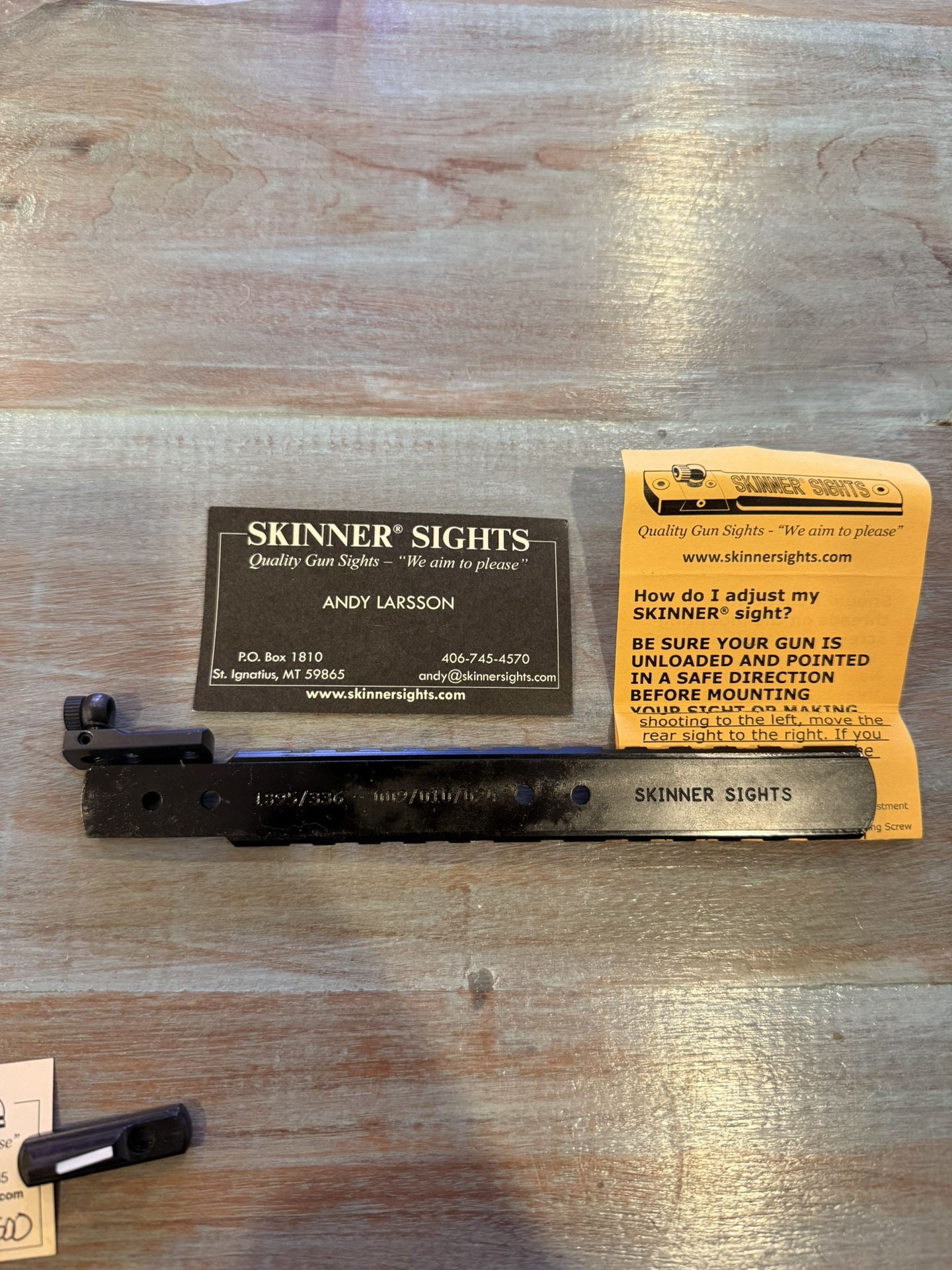 Skinner Sights Picatinny Rail and Aperture 