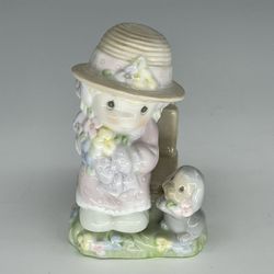 Vintage Precious Moments "Seasoned with a Smile" salt pepper shakers Avon Enesco