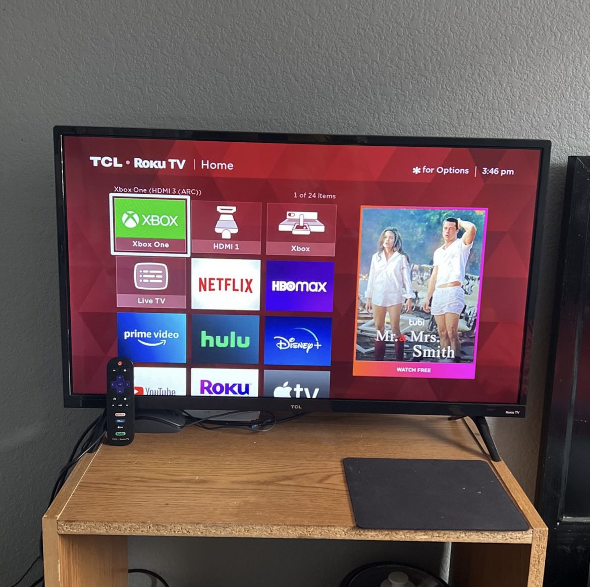 (NEED GONE TODAY) TCL 32” Roku TV No Remote 