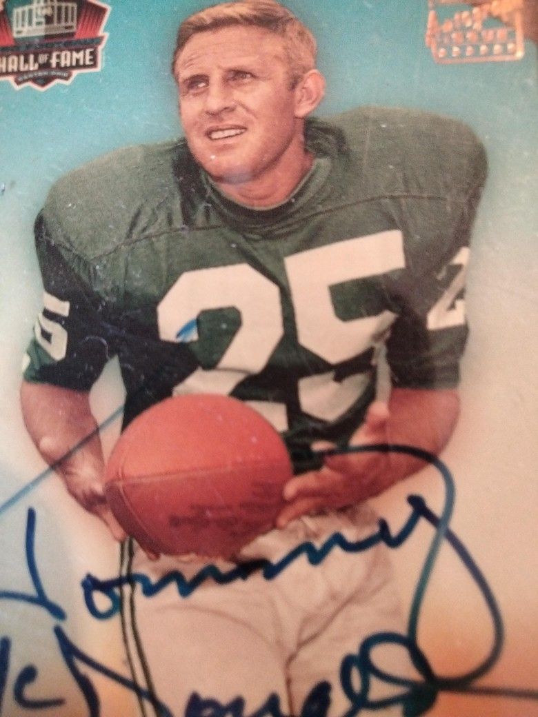 1998 Topps Tommy McDonald Card Signed 