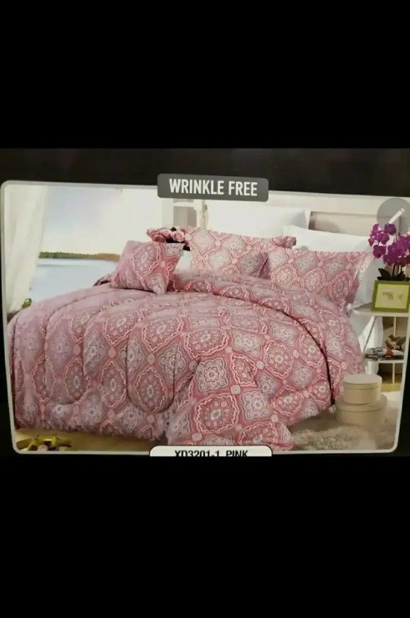 SALE!!💥New! Queen/KiNG Size DAHDOUL 5pcs Moonlit Soft Comforter Set ( Reseda )