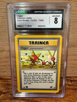 Pokémon Digger Trainer First Edition CGC 8