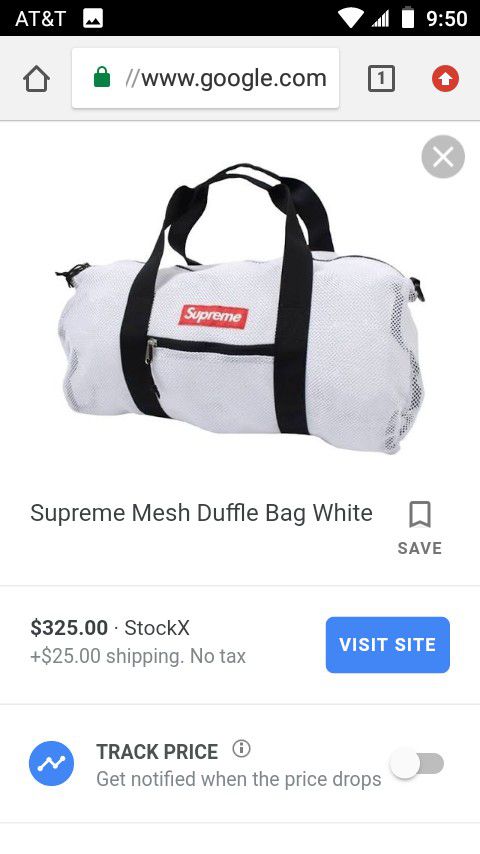 Supreme mesh duffle bag