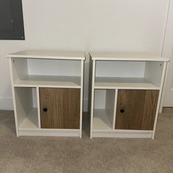 White And Brown Nightstands, 2