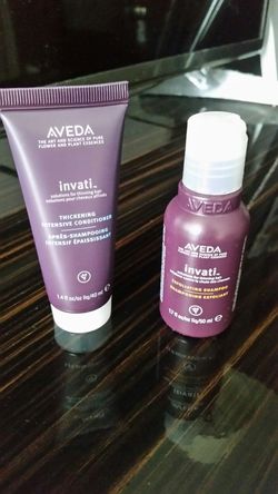 Aveda Invati Thickening Shampoo and conditioner