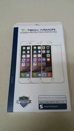 Tech Armor Glass, iPhone 6 Plus, White & Gold