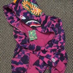 Bape Camouflage Pink/Purple Hoodie
