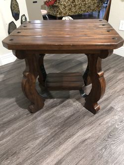 Set Of Two Solid Wood Tables