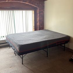 SweetNight Memory Foam Queen-sized Mattress + Metal Bedframe