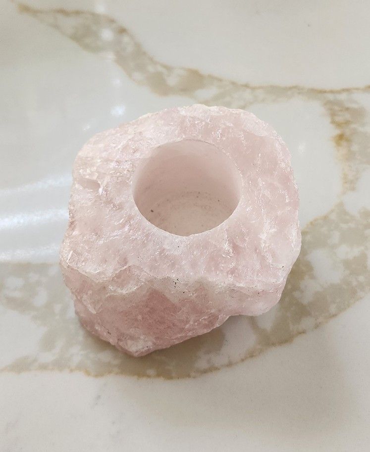 Pink Himalayan Salt Candle Holder