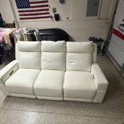 White leather Couch
