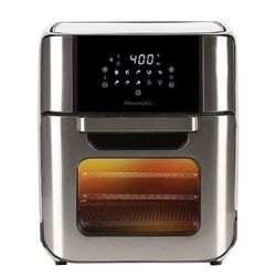 PowerXL Air Fryer Pro Plus Extra-Large 12 Quart Air Fryer Oven Multi-Cooker, Stainless Steel, 1700 Watts