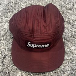 Supreme Quilted Camp Cap - Burgundy