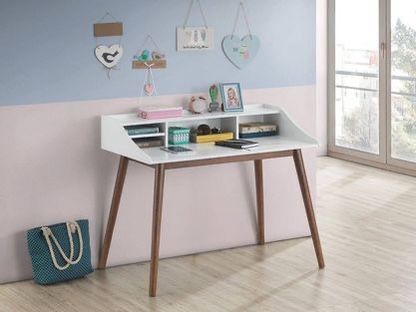 Brand New White/Walnut Writing Desk