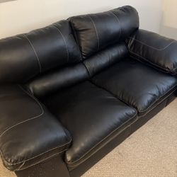 Black Leather Loveseat