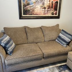 Couch and Chair With Ottoman 