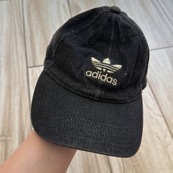 Adidas Black And Gold Adjustable Hat