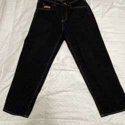 Empyre Jeans 30x26 Black Denim Baggy Skater Medium Wash Wide Leg