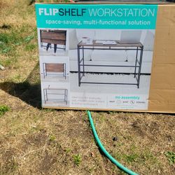 Flip Shelf Workstation Desk