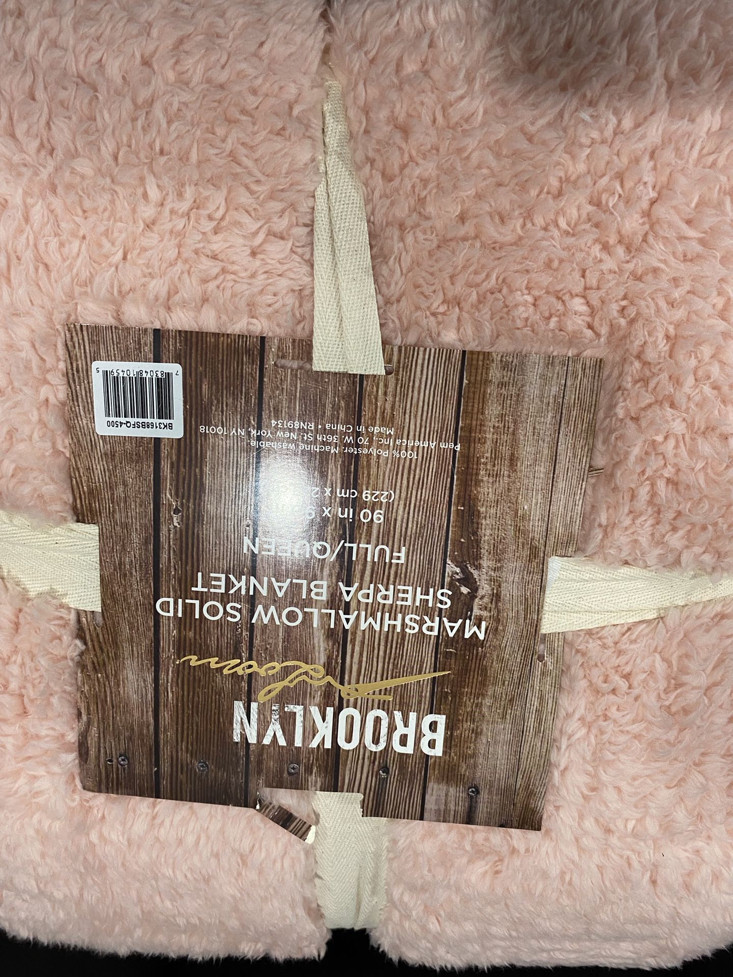 Brooklyn Marshmallow Solid Sherpa Blanket 