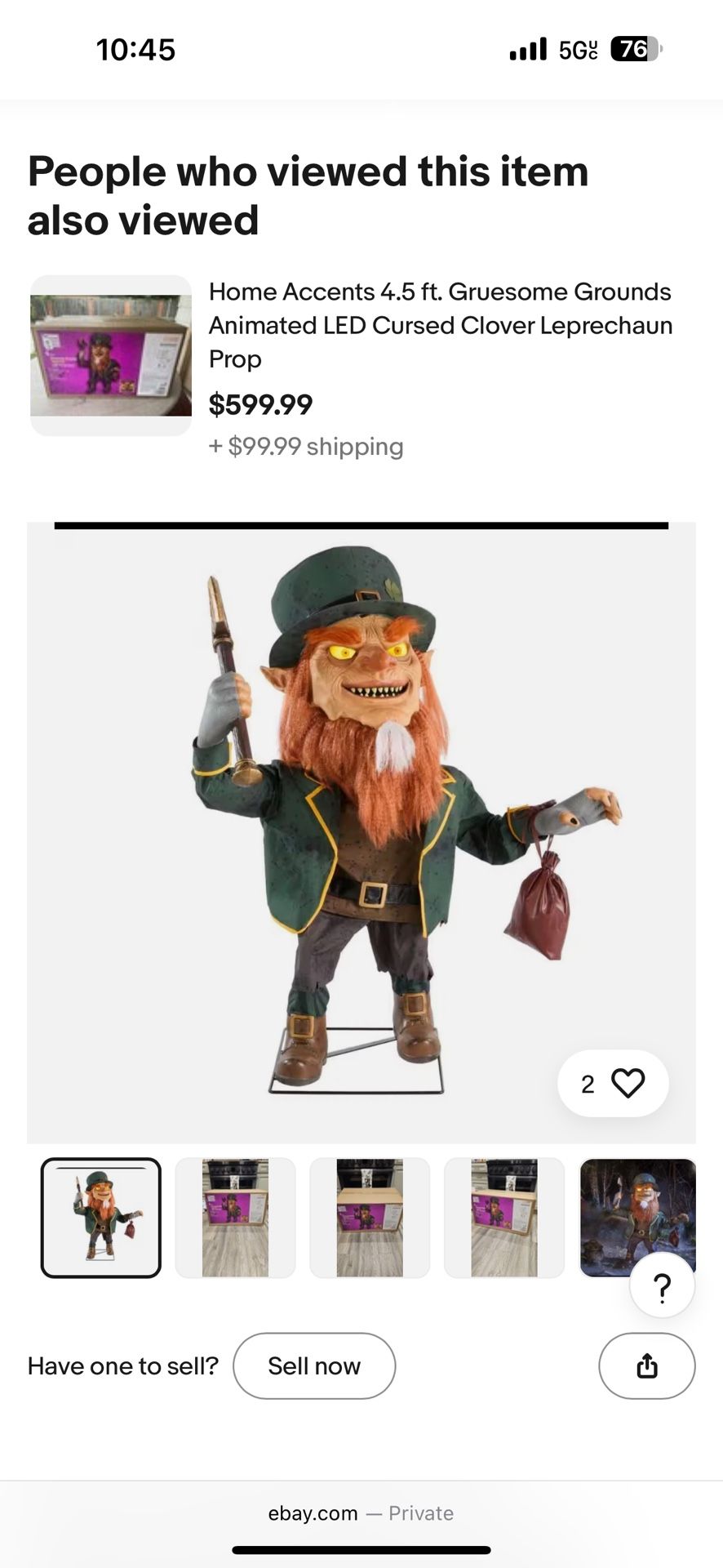 Animated Halloween Leprechaun $175 New Out Of Box