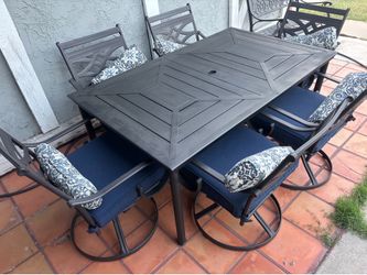 Patio table set metal