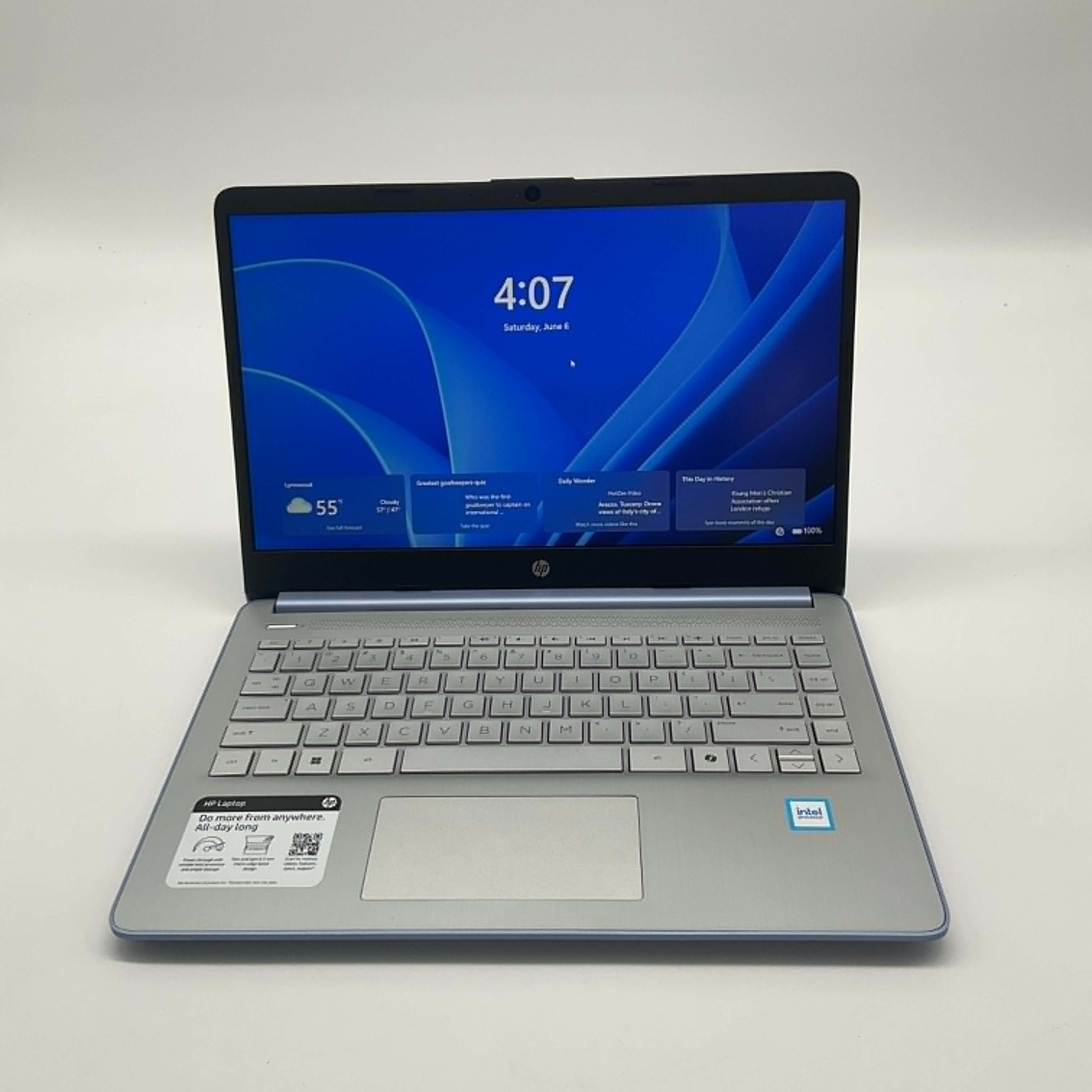 HP 14" Laptop Intel Processor N150 2025 Sky Blue - 14-DQ6012DX