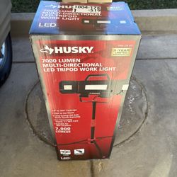 Husky 7000-Lumen Multi-Directional LED Tripod Work Light
