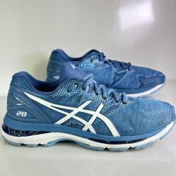 Asics Womens Gel Nimbus 20 T850N Blue Running Shoes Sneakers Size US 9