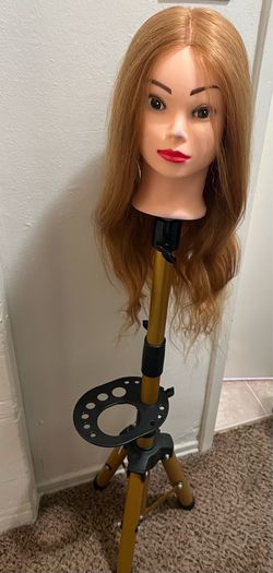 Humen hair mannequin with stand tripod