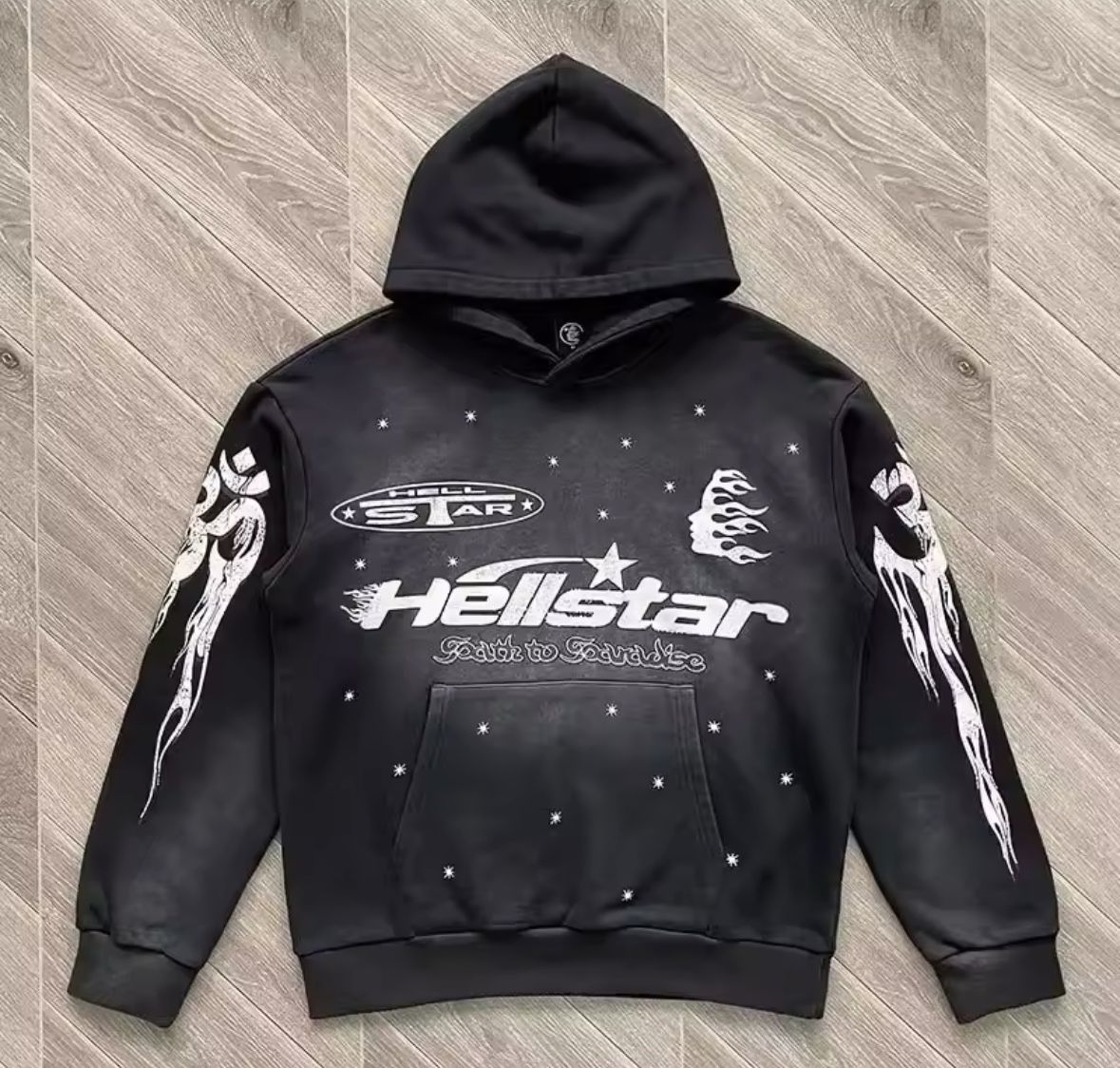 Hellstar hoodie pink and black adult s - adult XL