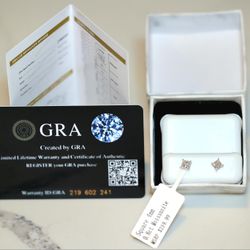 Silver Earrings With 0.8ct Moissanite 