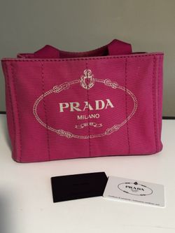 Authentic Prada Canapa Fuxia Crossbody Handbag