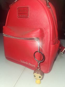 Loungefly Disney Parks Minnie Mouse Red Sequin Bow Polka Dot Mini Backpack