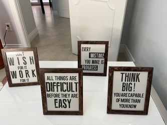 8x10 Framed Inspirational Quoted