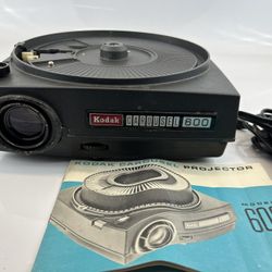 Vintage Kodak Carousel 600 Slide Projector W/ Manual - Tested & Working