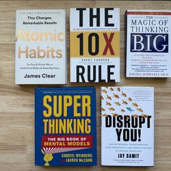 Self-Development Bestseller Books  Bundle (Atomic Habits, 10X Rule, etc.)