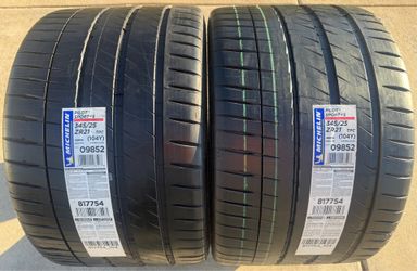 TWO BRAND NEW 345/25ZR21 Michelin Pilot Sport 4S ZP Corvette Tires 345-25-21 345 25 21
