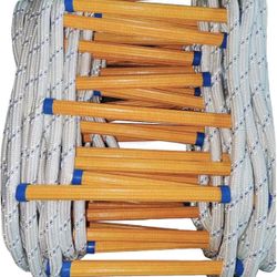 Rope Ladder, 66.5 Feet, 4 Story, Rope Ladder, with Hooks, Fast to Deploy Sturdy and Strong Portable and Reusable